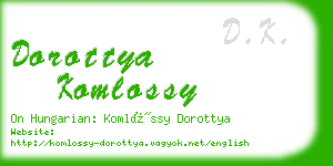 dorottya komlossy business card